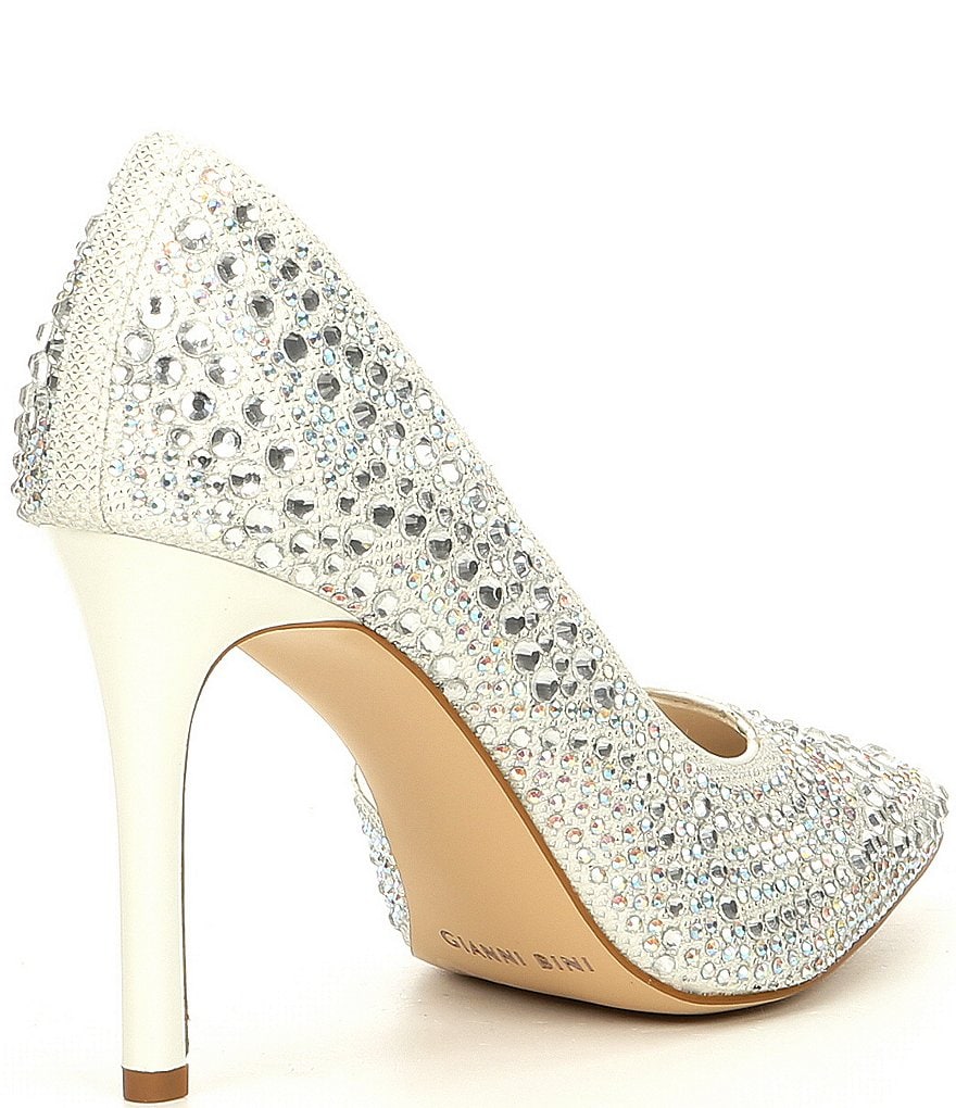 Gianni Bini Bridal Collection Mairah Jewel Embellished d'Orsay Stiletto Pumps