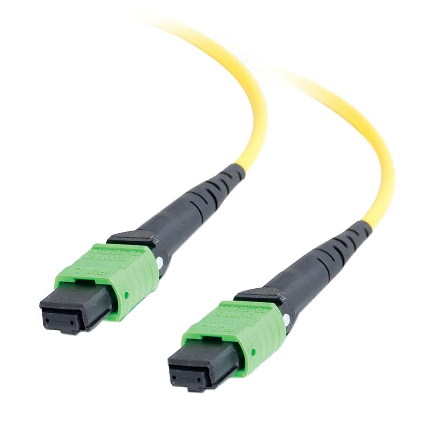 Monoprice OM4 Fiber Optic Cable - 15m (Meter) - LC/UPC-SC/UPC, Multi Mode, Duplex, 50/125 Type, 2.0mm, PVC