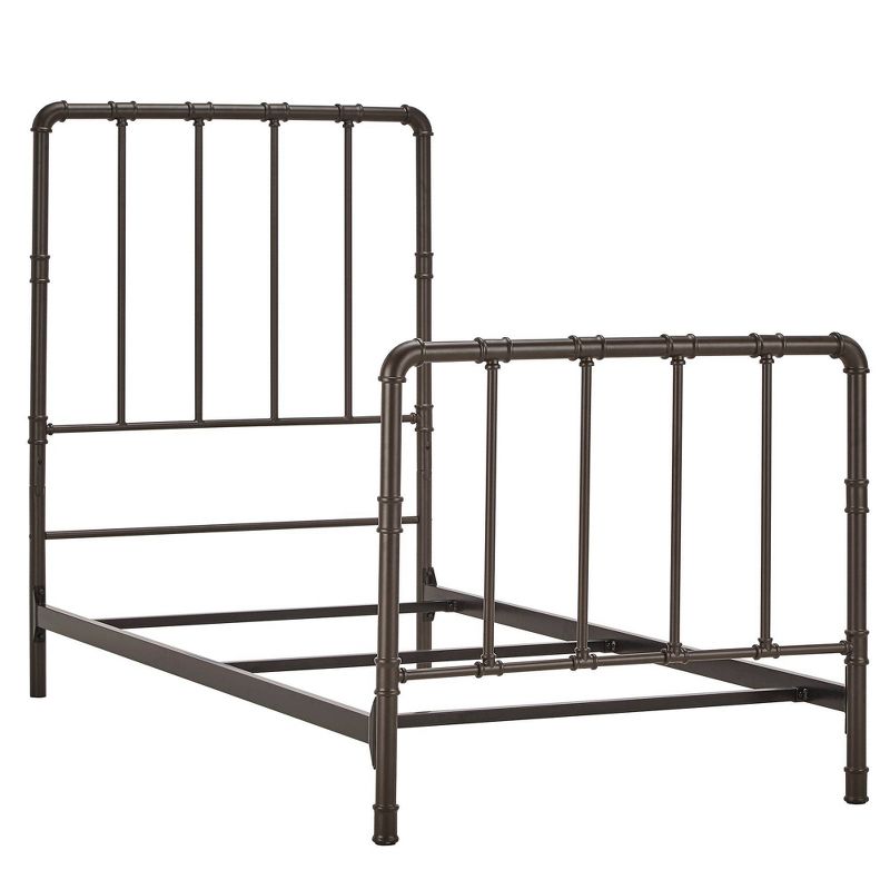 Twin Marmora Industrial Piping Metal Bed Dark Bronze - Inspire Q