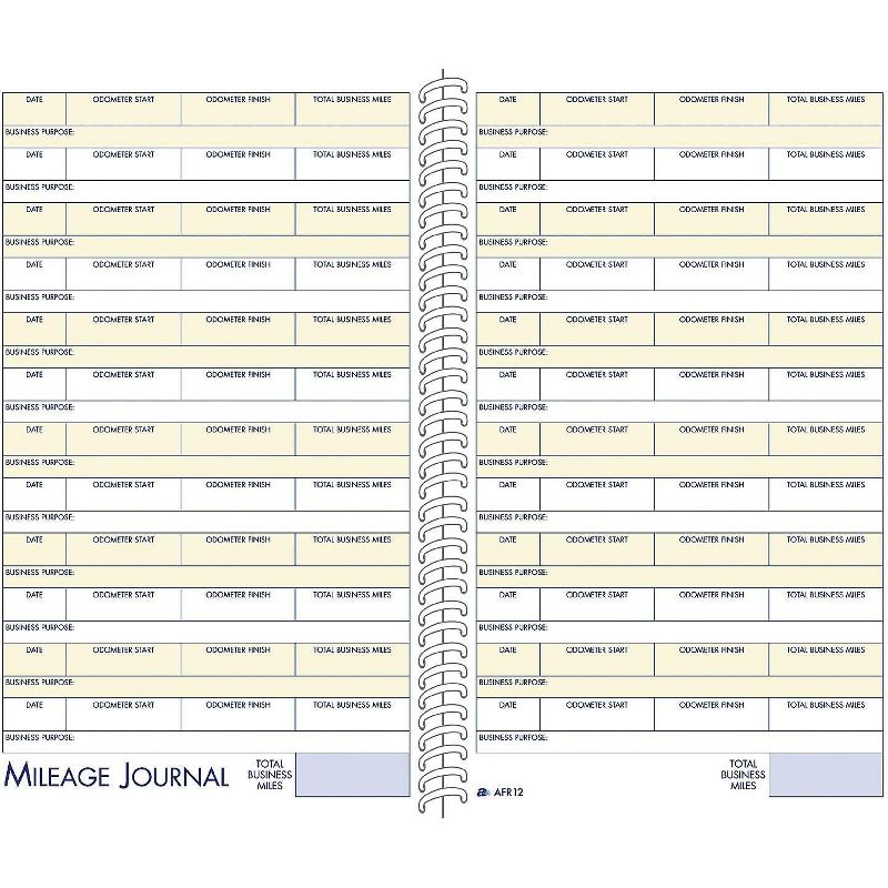 Adams Vehicle Mileage and Expense Book 5 1/4 x 8 1/2 49 Forms 63 Pages AFR12