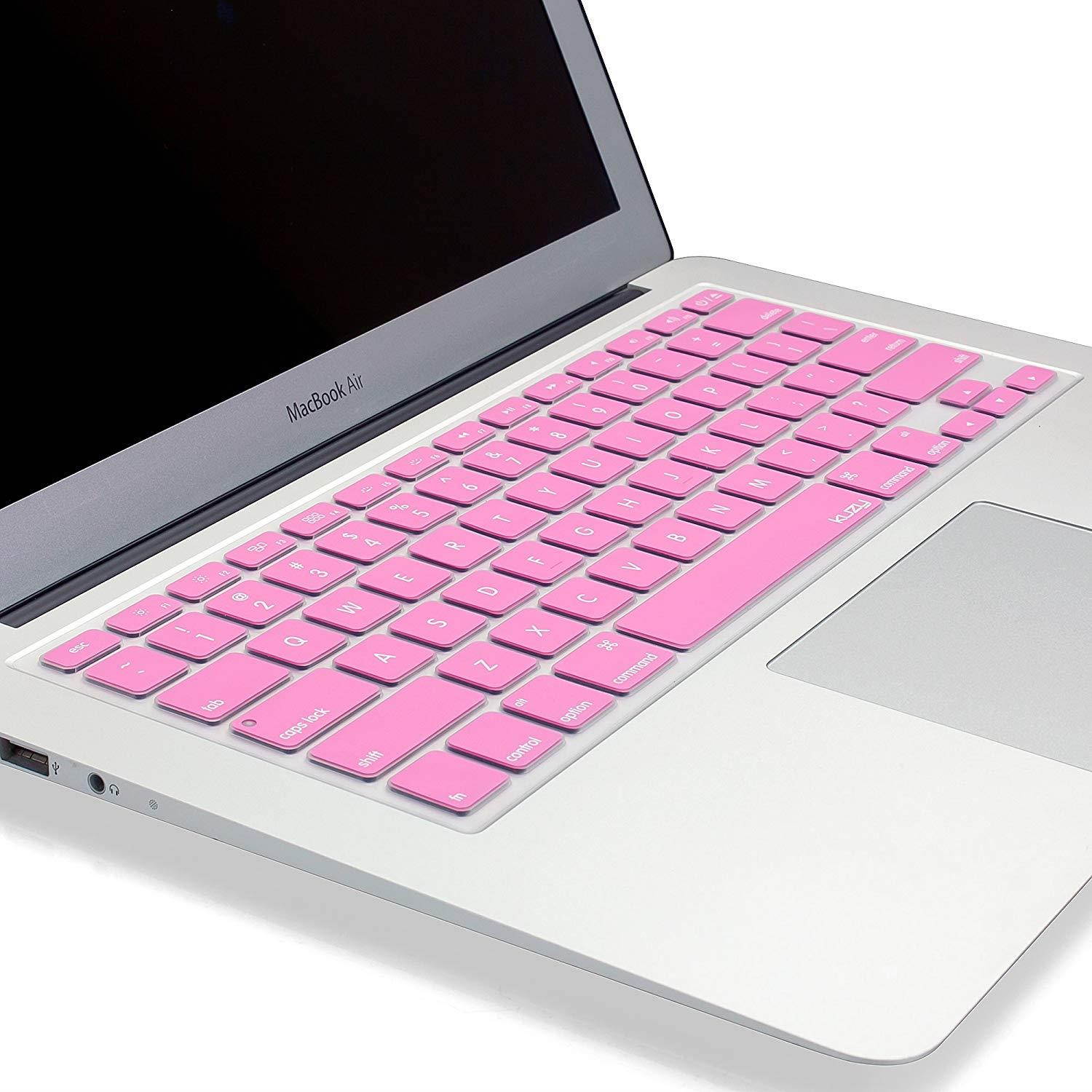 Kuzy ROSE PINK Keyboard Cover Silicone Skin for MacBook Pro 13" 15" 17" (with or w/out Retina Display) iMac and MacBook Air 13" - Rose Pink