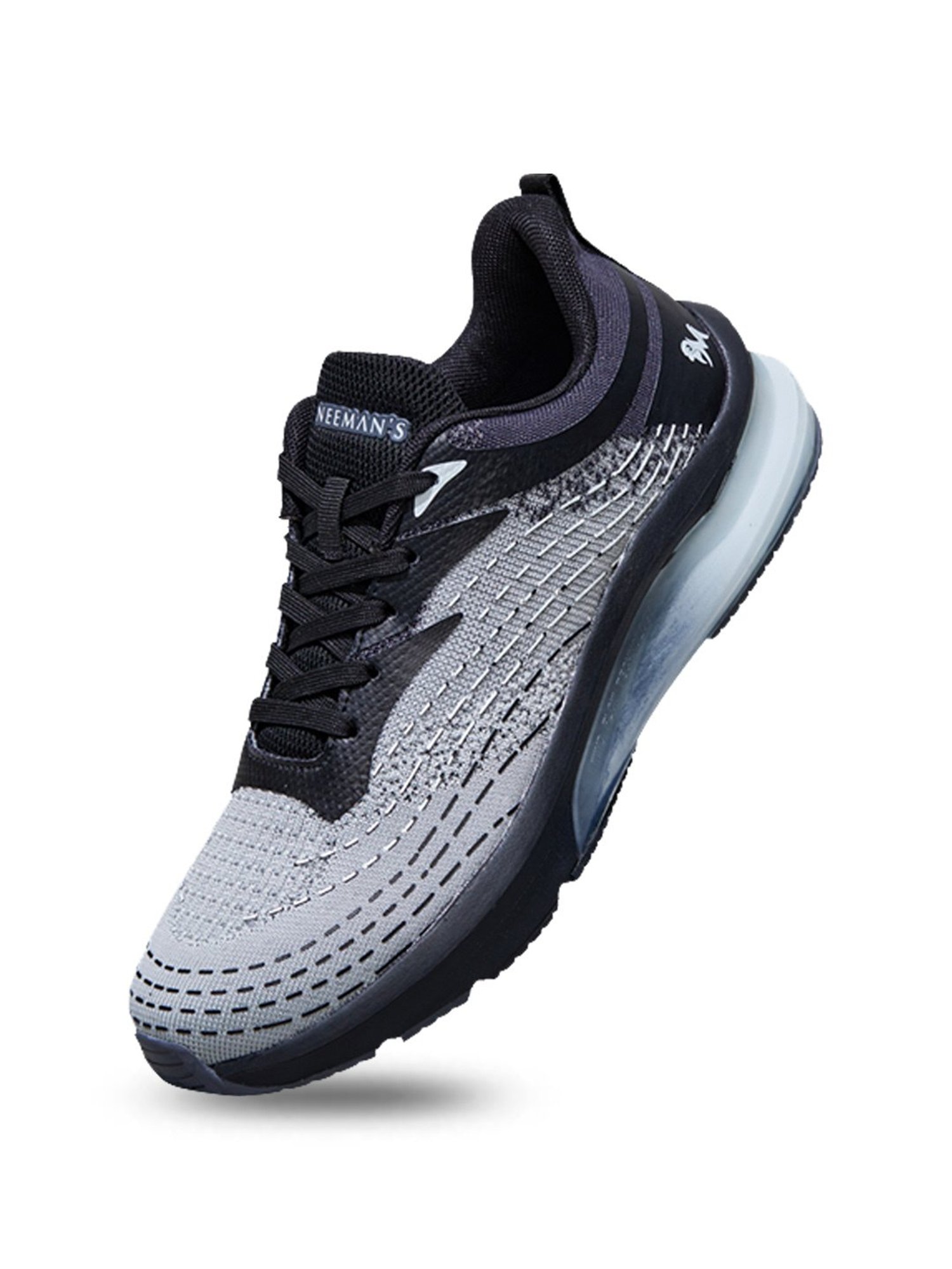 Neemans Men's The Comfornauts Steel Grey & Black Running Shoes