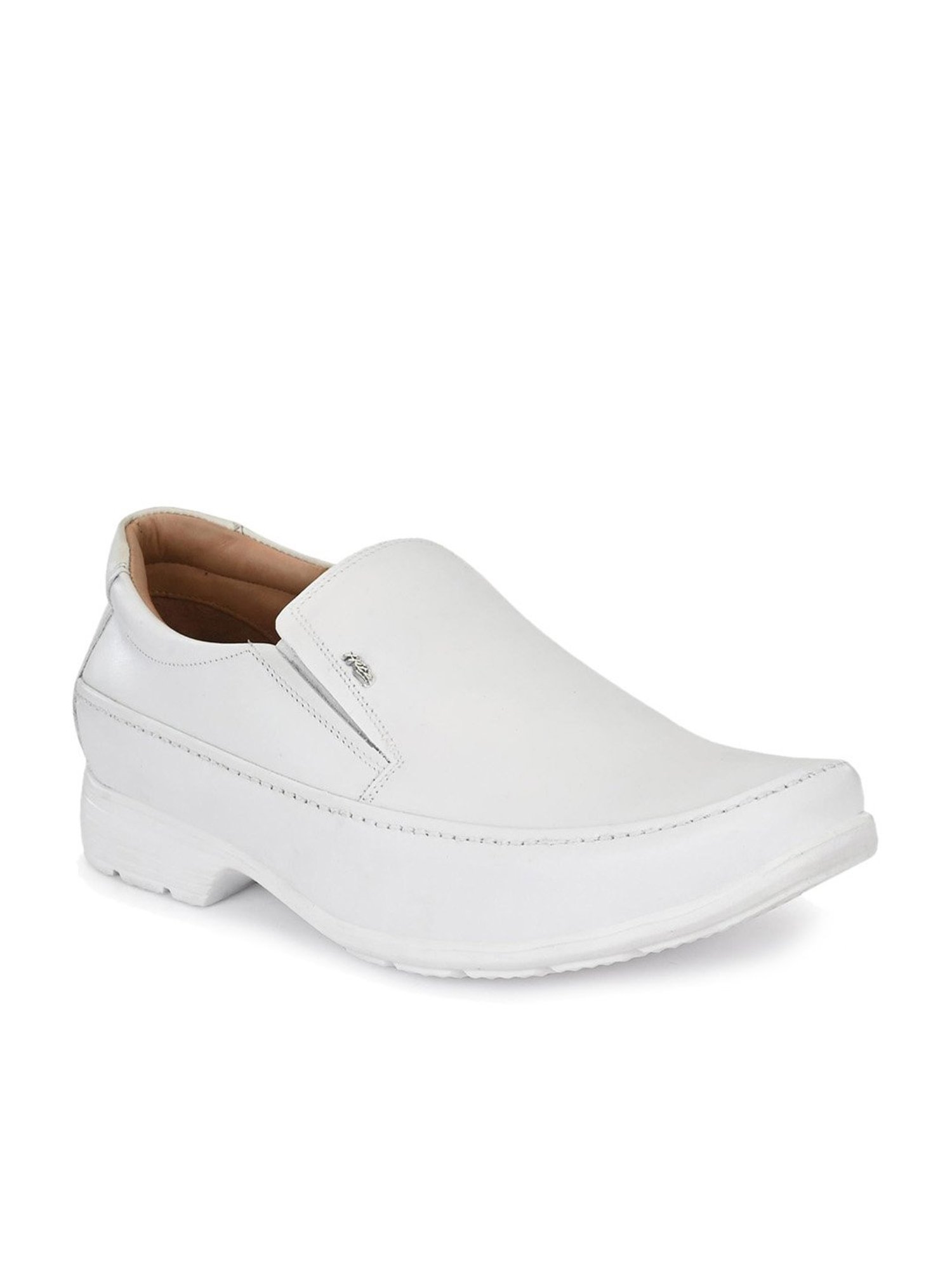 Hitz Men's White Casual Slip-ons