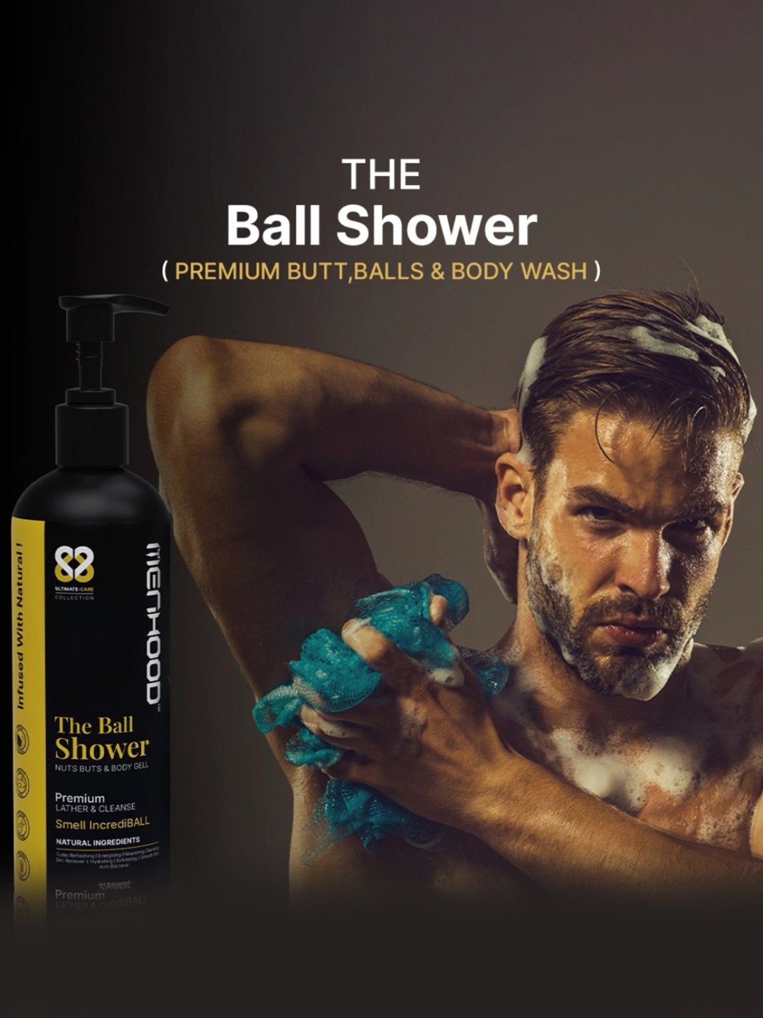MENHOOD Essential Package 2.0, Trimmer, Pre-Trim Gel, Ball Shower Gel, Razor, Man-Cure Kit & More