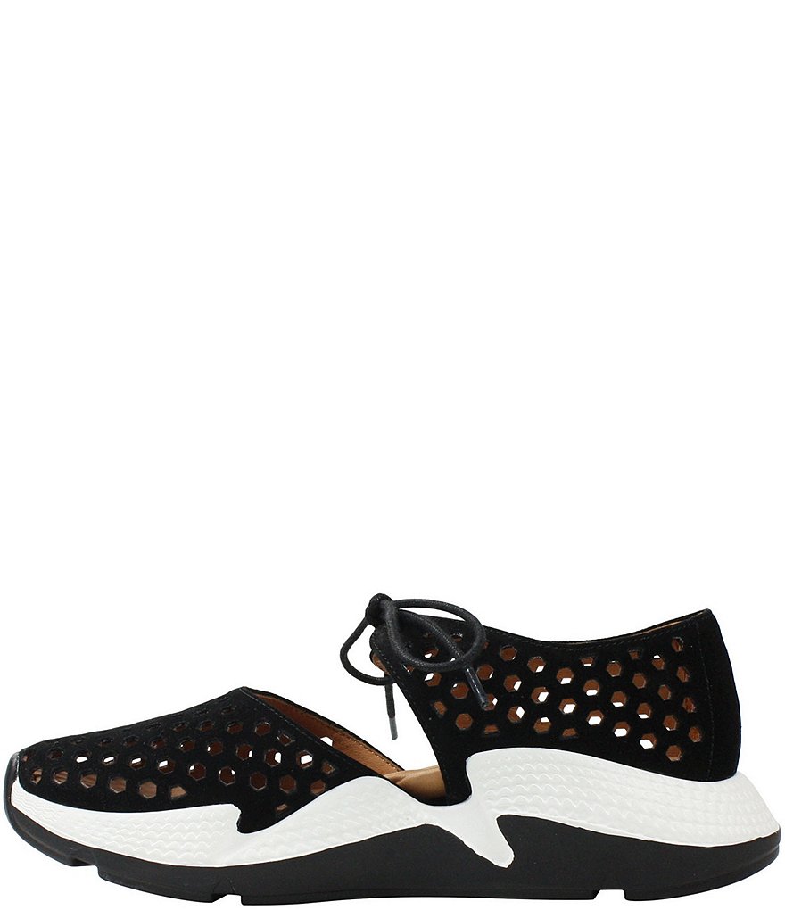 L'Amour Des Pieds Himar Perforated Suede Sneakers