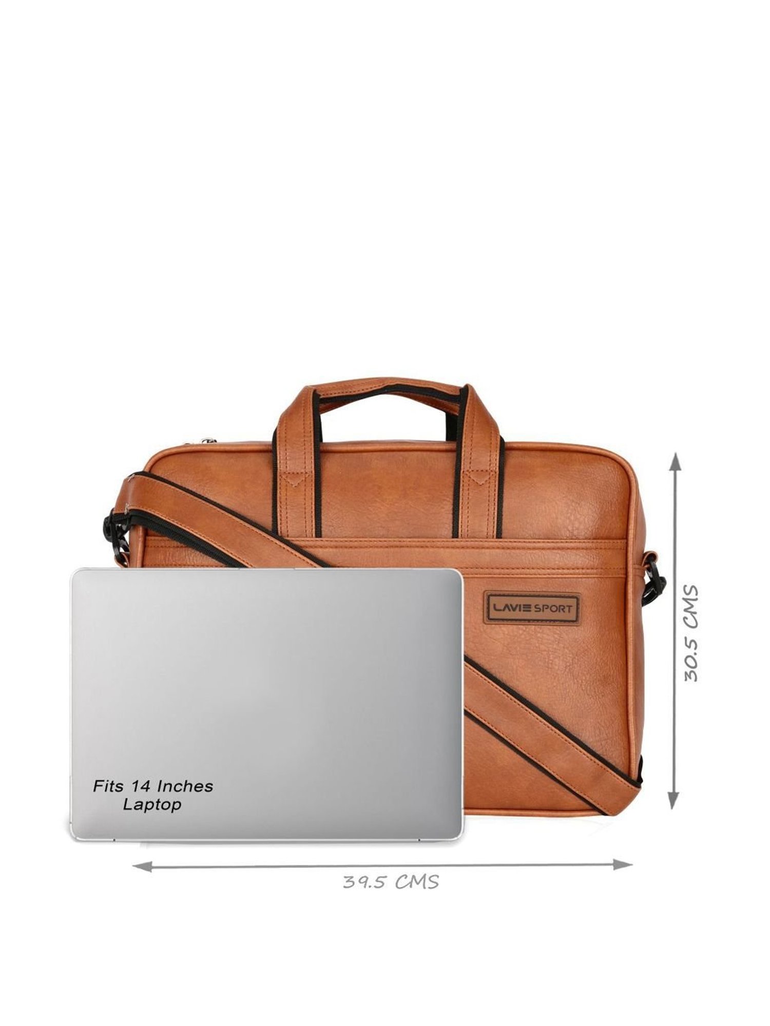 LAVIE SPORT Tan Synthetic Medium Messenger Bag