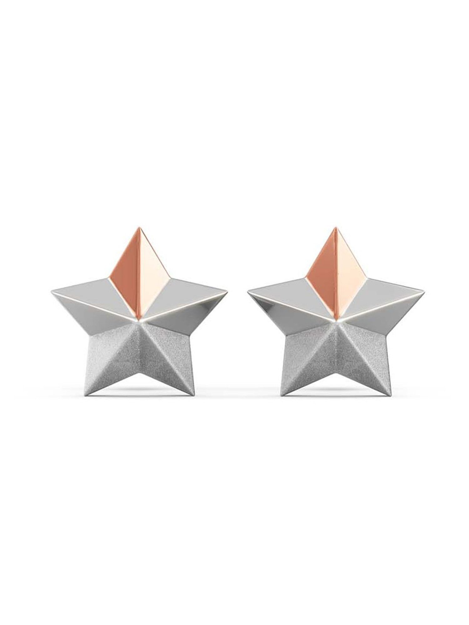 Joyalukkas 950 Platinum Star Stud Earrings for Women & Girls