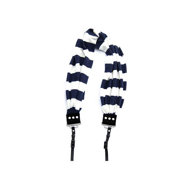 Navy Stripe Scarf Collection Camera Strap