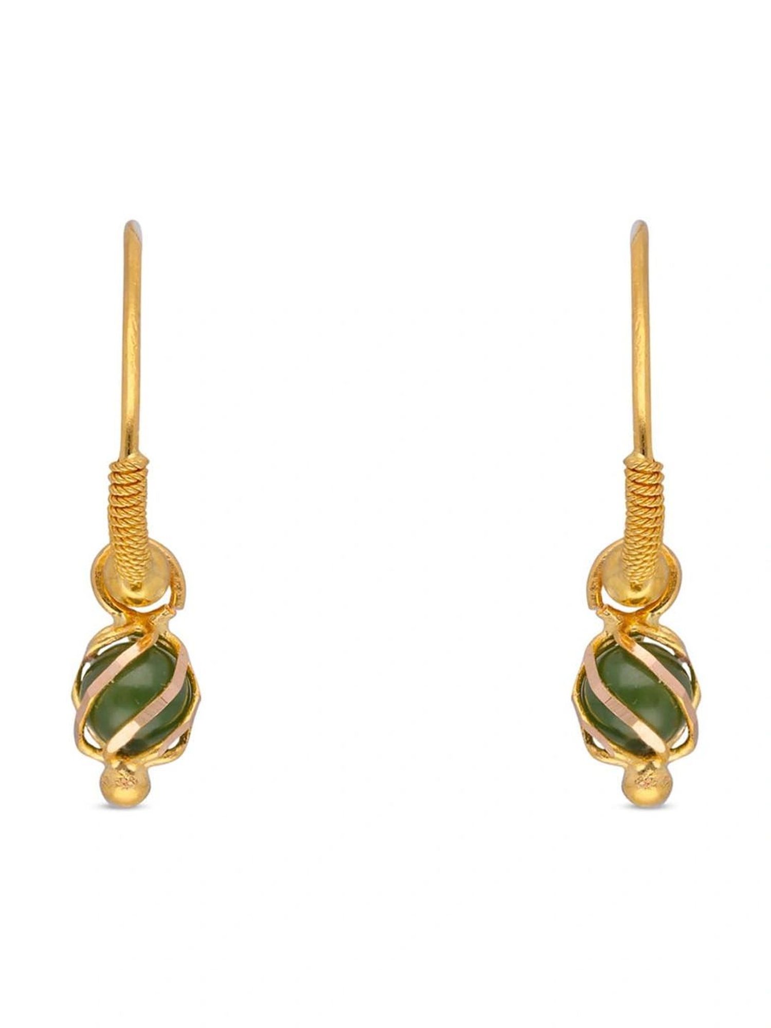 CKC Boho Chic: Piercing Gold Hoops with Colorful Bead Danglers