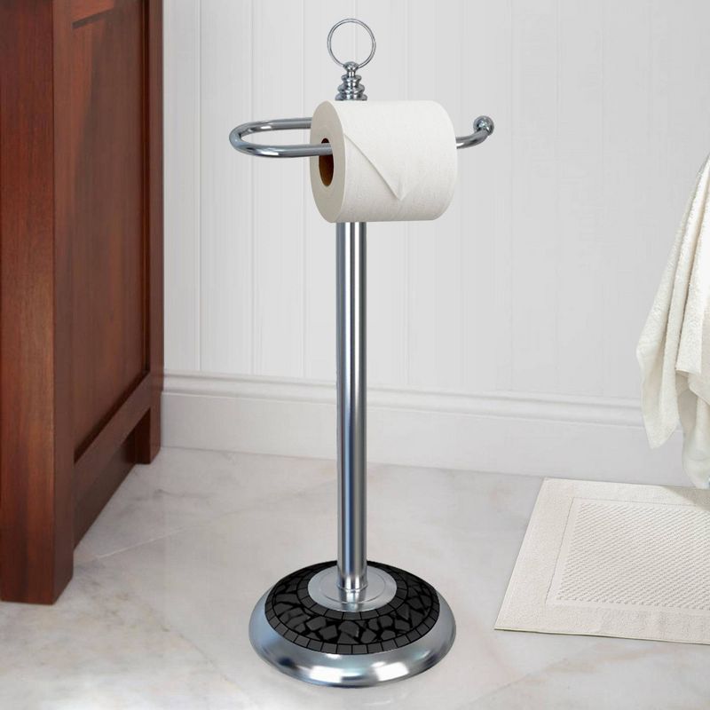 Freestanding Toilet Tissue Holder Chrome - Nu Steel
