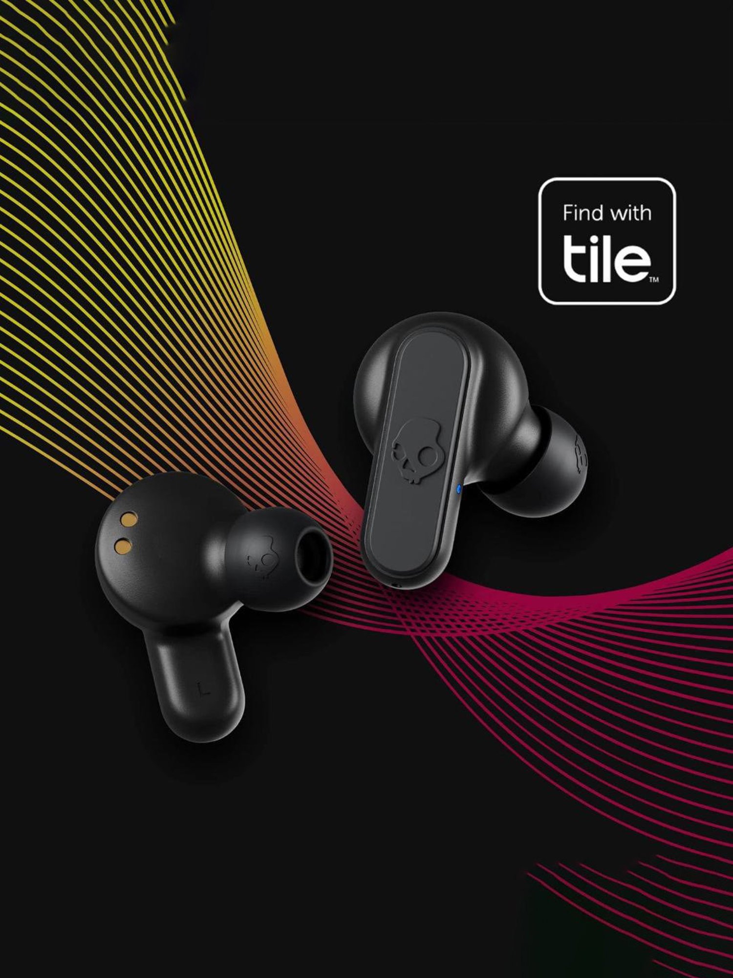 Skullcandy Dime 2 in-Ear Bluetooth Earbuds with IPX4 Water Dust Resistant (Black, True Wireless)