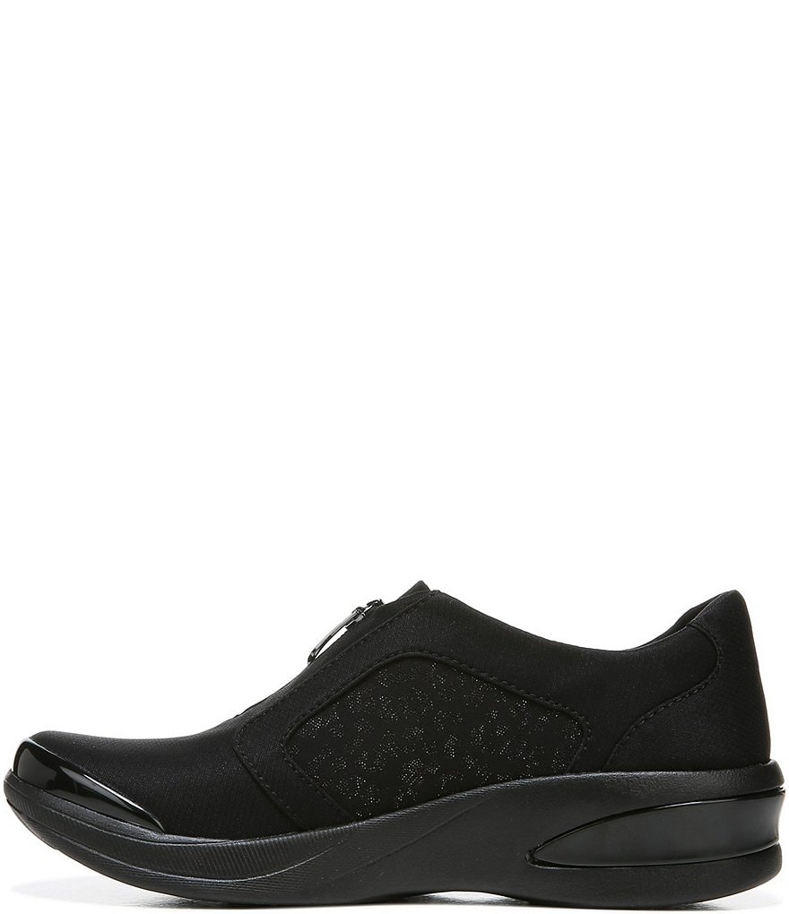 Bzees Florence Front Zip Slip-On Leopard Print Washable Sneakers