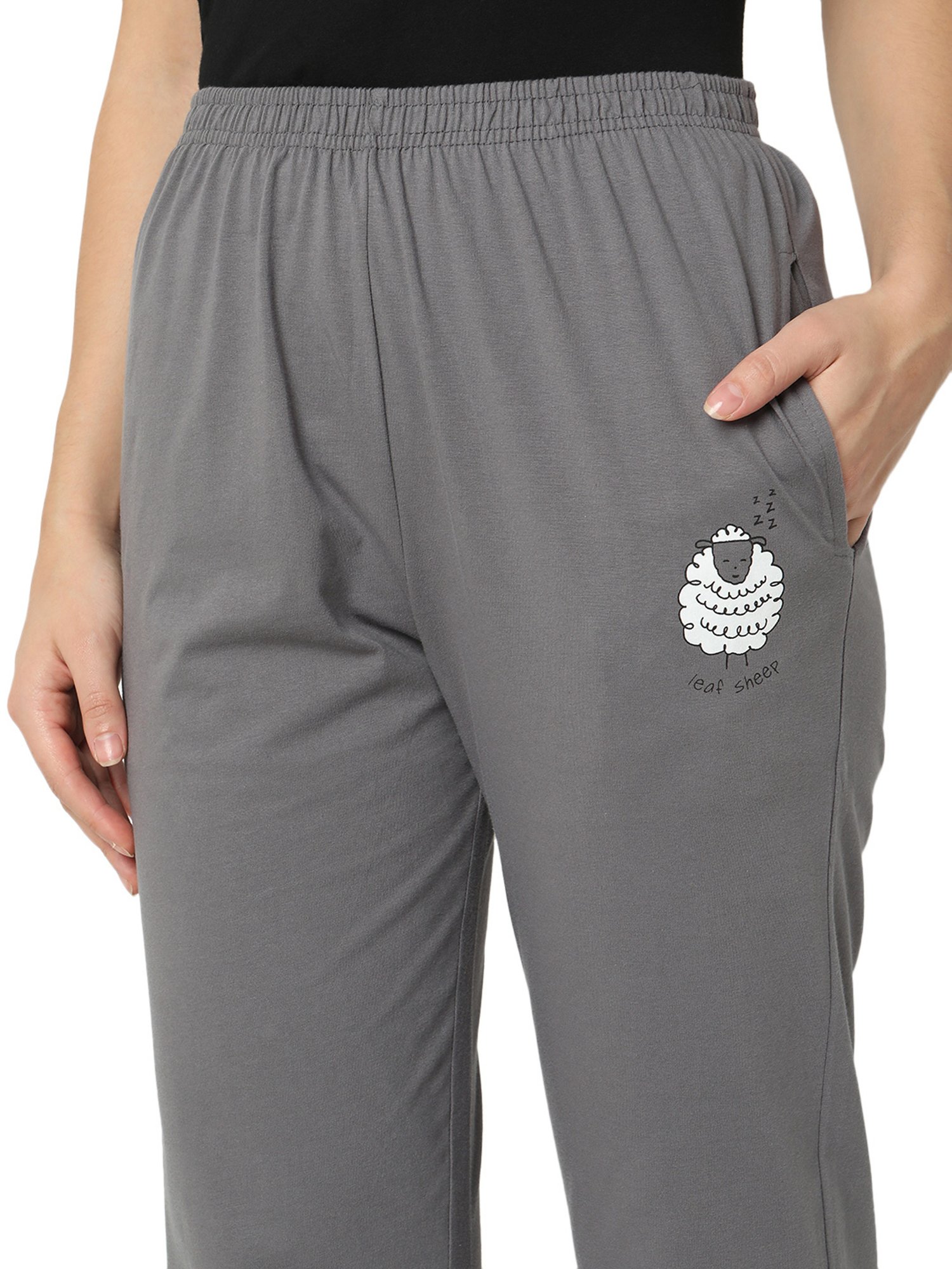 Smarty Pants Grey Cotton Graphic Print Lounge Pants