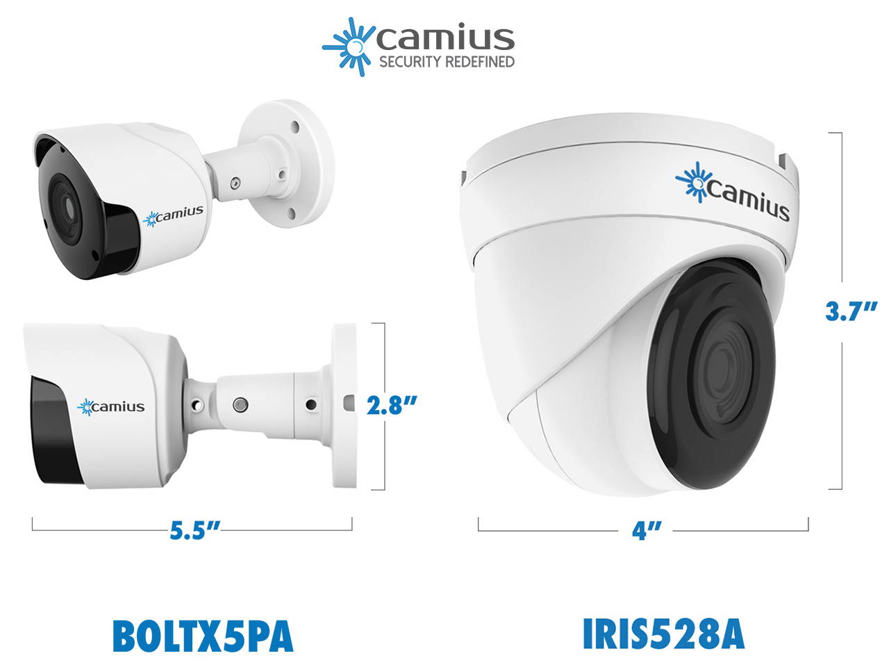 Camius 4K 8 Channel NVR security system with 4TB Hard Drive, 8 x 5MP Dome & Bullet PoE cameras with audio - built-in mic - Wide Angle View, Color Night Vision, Free PC, Mac NVR Software, Mobile App