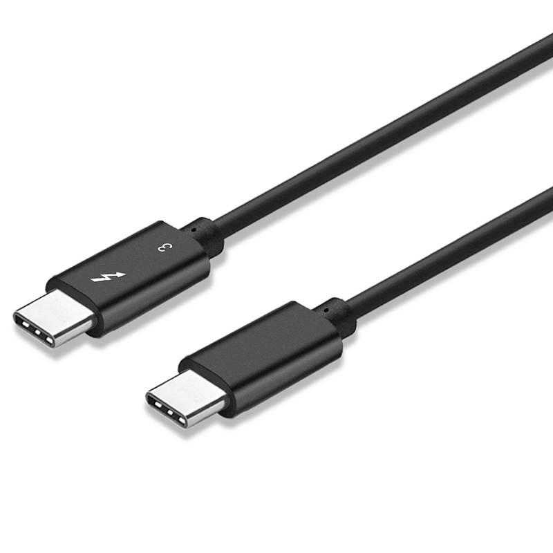 Thunderbolt 3 Cable 40Gbps, 100W (20V, 5A) Charging 1.6ft USB C Compatible Support 5K @60HZ Display Data Transfer Cable for Monitor, External SSD, eGpu, USB-C Docking Station