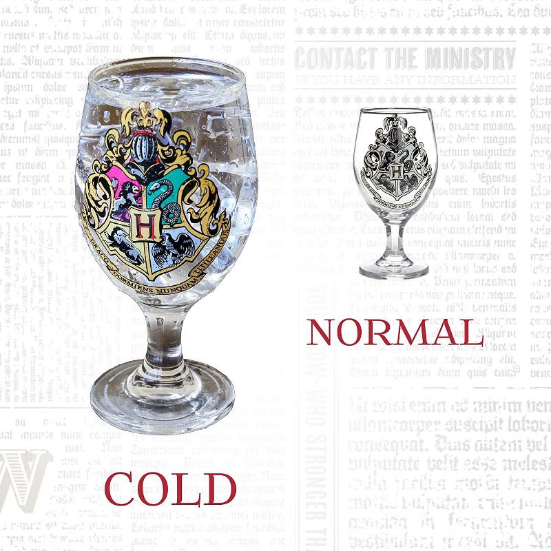 Paladone Products Ltd. Harry Potter Hogwarts Crest Color Change 14oz Water Glass
