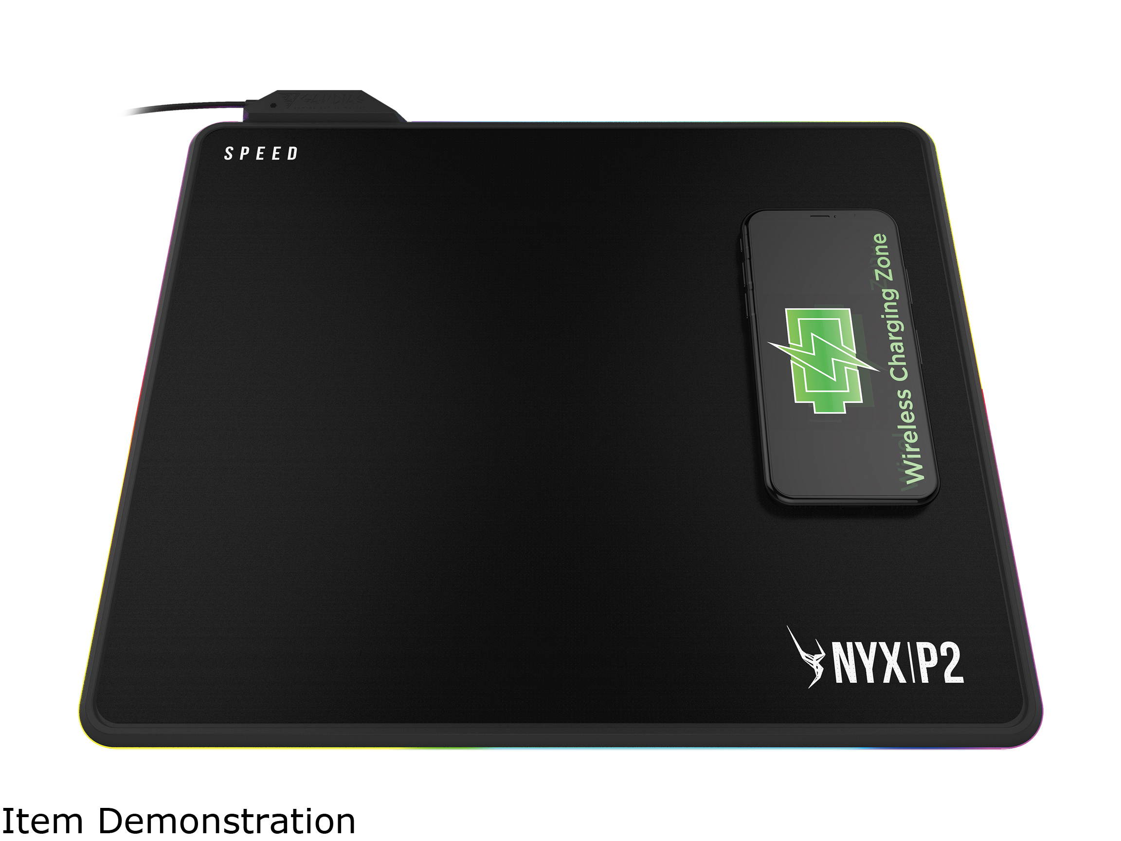 GAMDIAS NYX P2 RGB Wireless Charging Mouse Pad