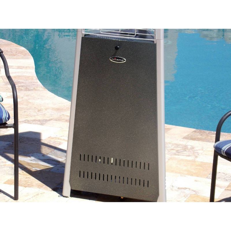 Glass Tube Outdoor Patio Heater Hammered Silver - AZ Patio Heaters