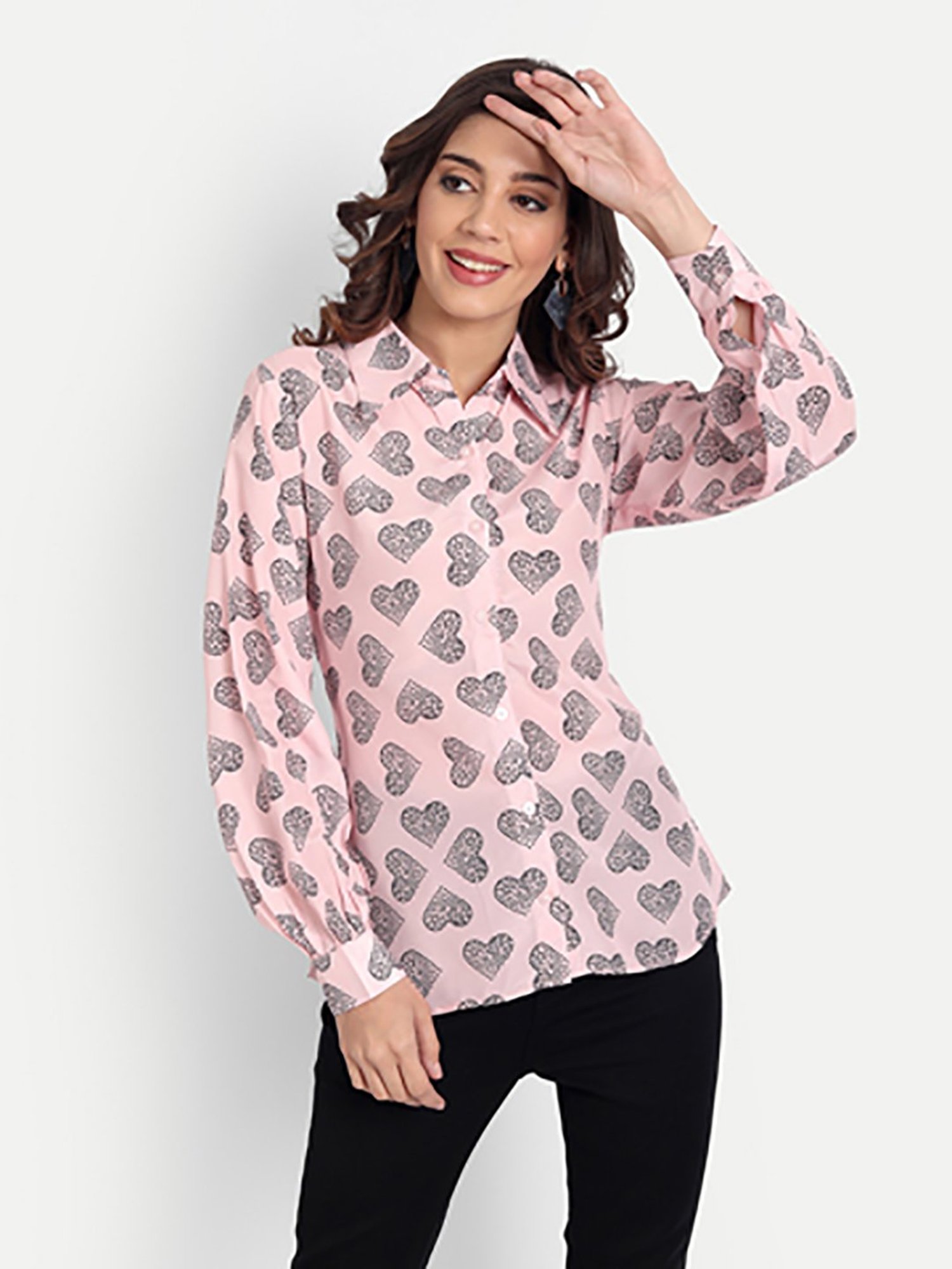 MASAKALI.CO Light Pink Printed Shirt