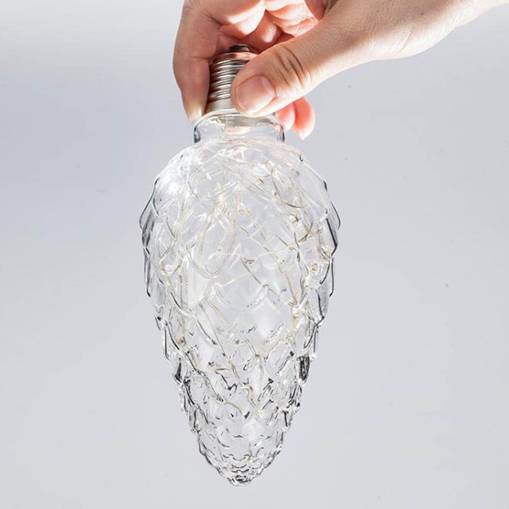 Light Bulb RGB Flashing LED Light Bulbs E27 3w LED Lamp String Lights for Bar Cafes Bathroom Bedroom Living Room (Pine Cone)