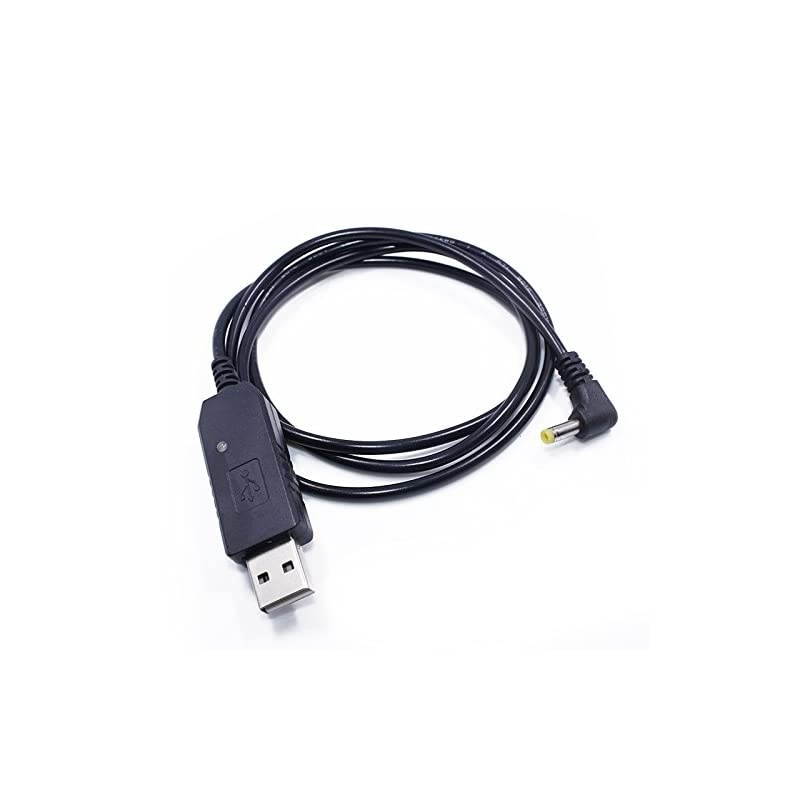 2.5mm USB Charger Cable with Indicator Light for  UV-5R UV-82 3800mAh Battery UV-S9/9S Two Way Radio