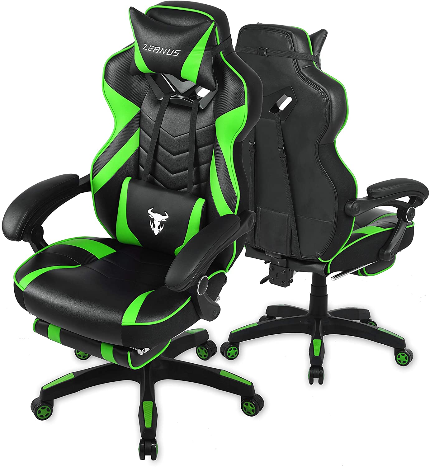 Gaming Chair, Racing Style Computer Desk Chair Padded Armrests Ergonomic Lumbar Support Adjustable Height