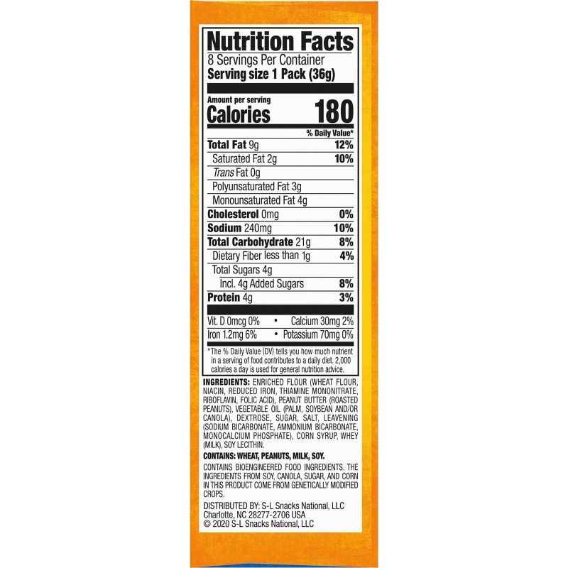 Lance Peanut Butter Toasty Cracker Sandwiches - 10.3oz/8ct