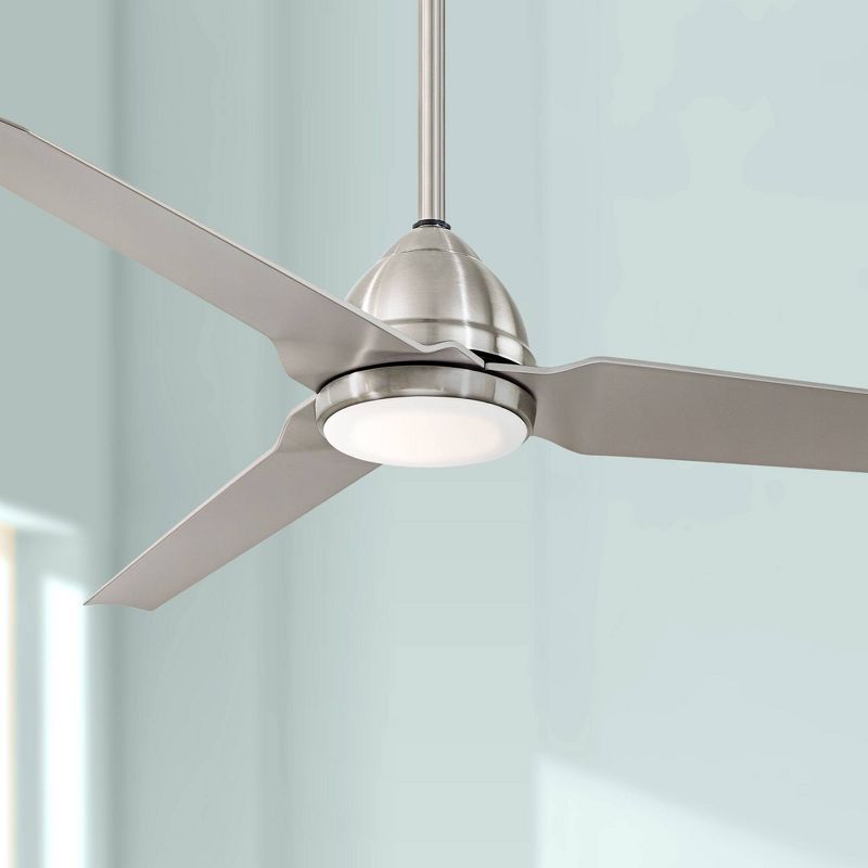 54" Minka Aire Java Brushed Nickel Wet Ceiling Fan