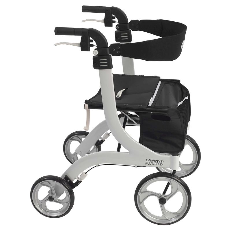 Drive Medical Nitro Euro Style Walker Rollator, White