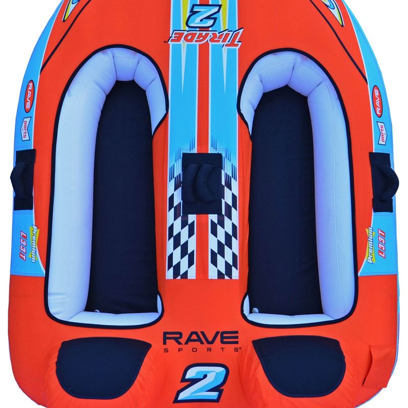 RAVE Sports Tirade II Inflatable 2 Person Rider Towable Boat Water Tube Raft