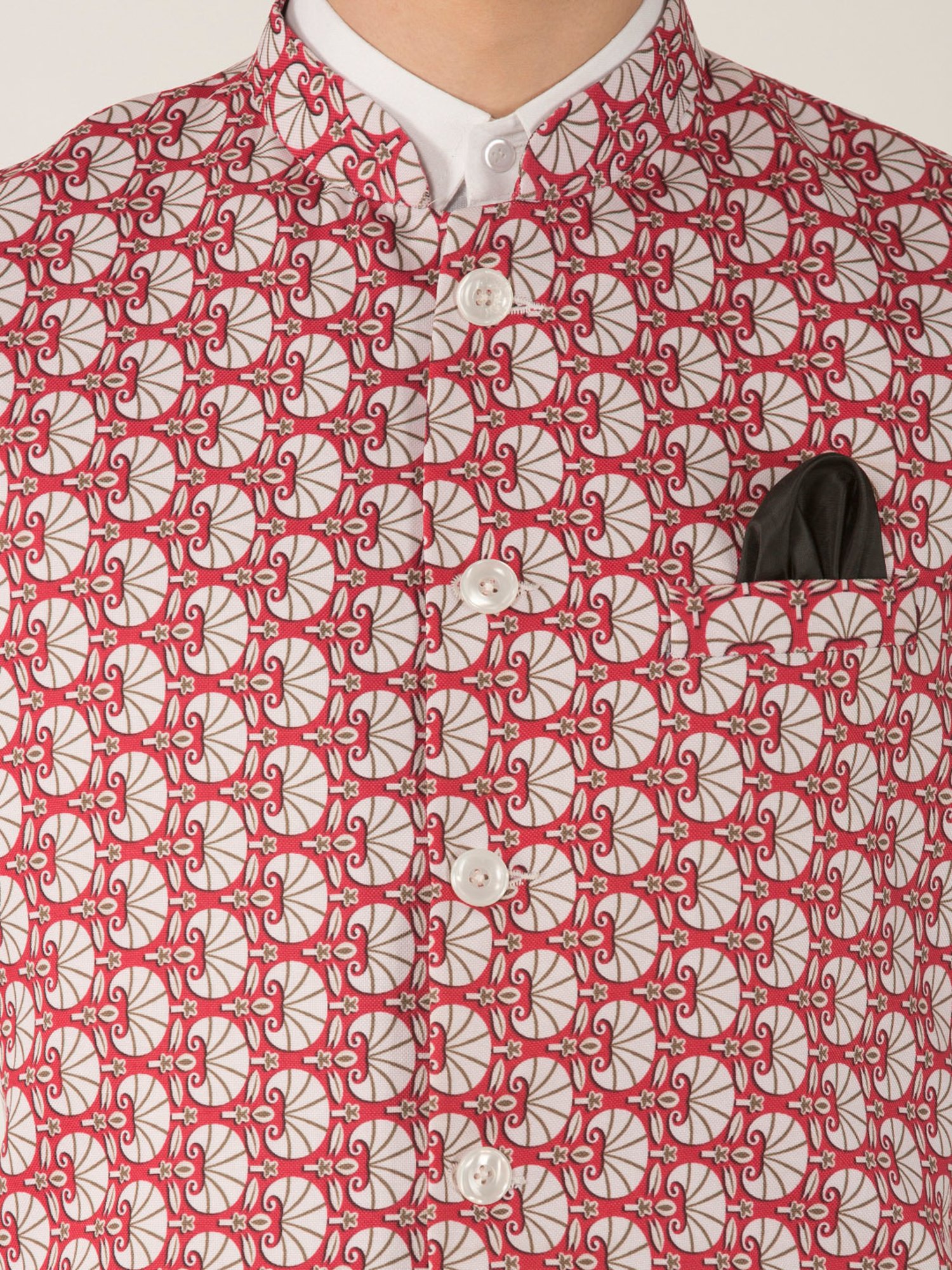 Hangup Plus Multicolor Regular Fit Printed Nehru Jacket