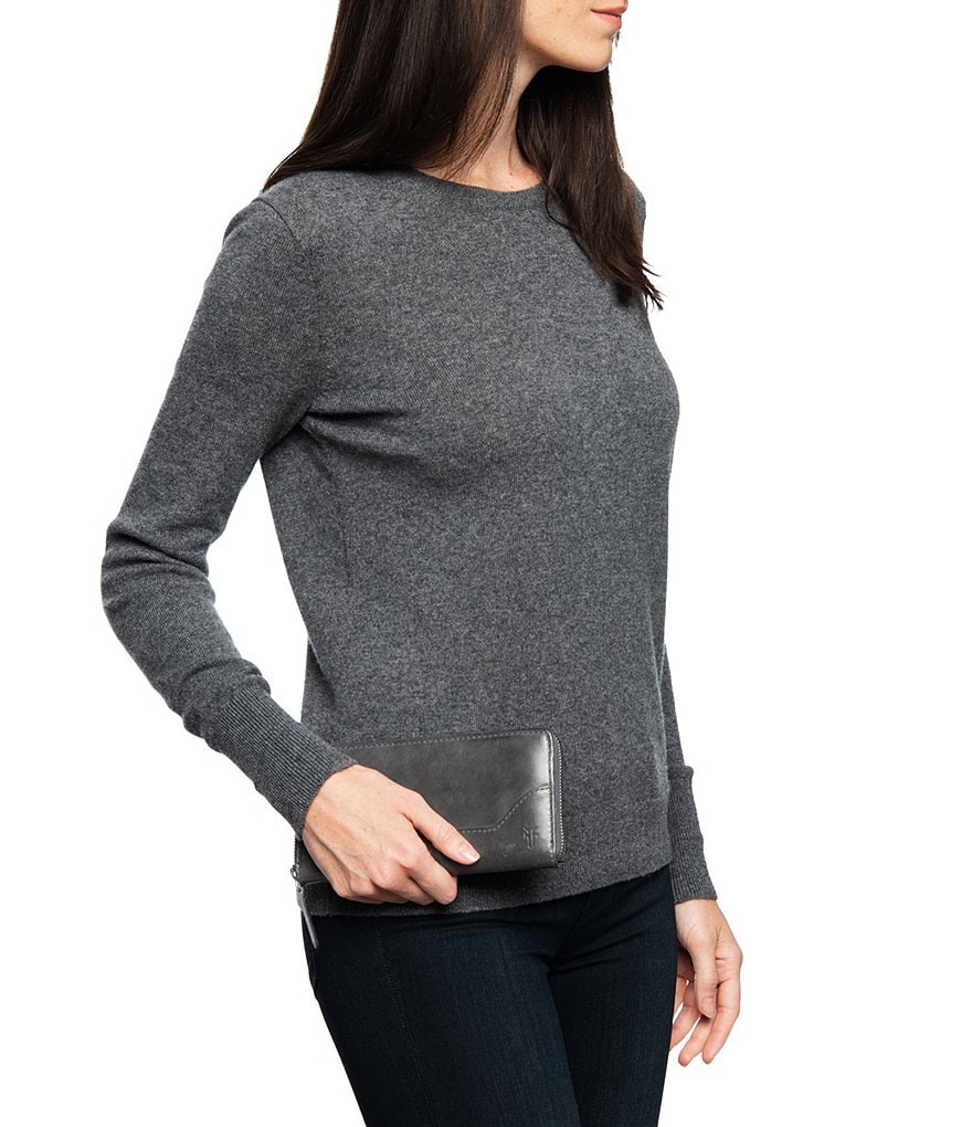 Frye Melissa Leather Zip Wallet