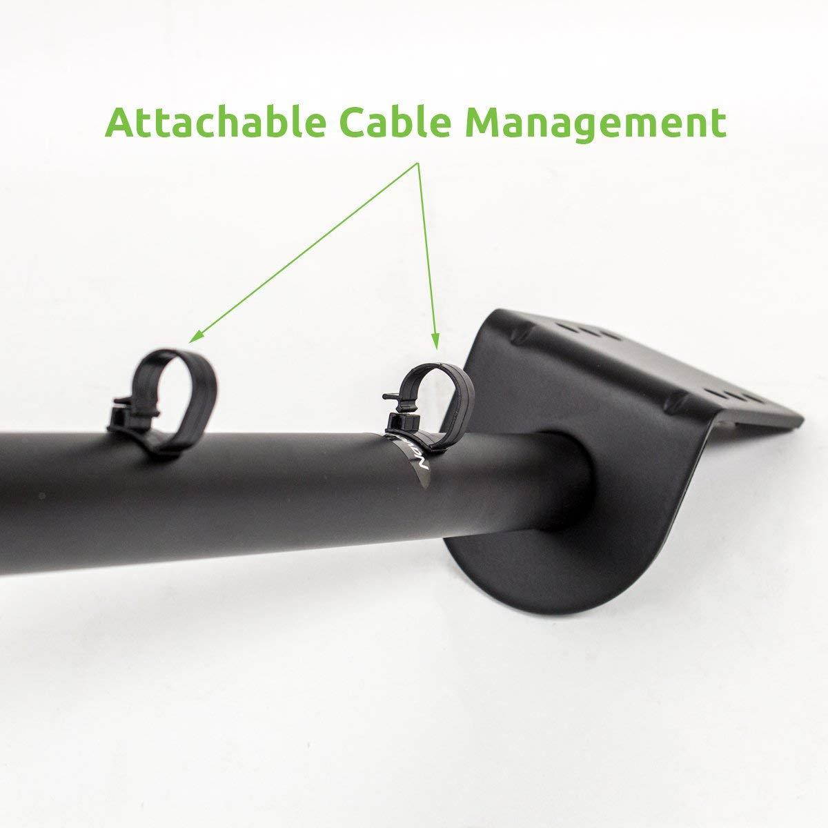 NavePoint Triple LCD Monitor Curved Mount Stand C-Clamp With Adjustable Tilt Holds 3 Monitors Up To 24-Inches Black