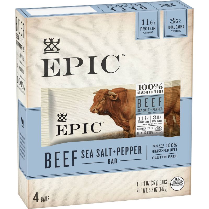 EPIC Meat Bars Beef Sea Salt & Pepper - 5.2oz