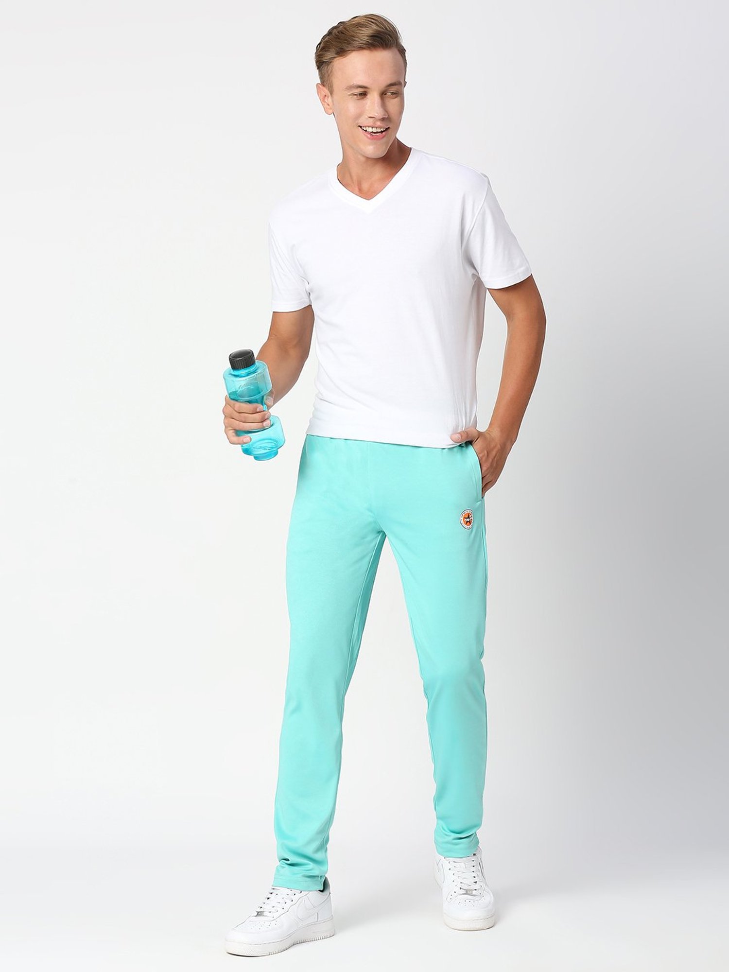 Fitz Turquoise Slim Fit Trackpants