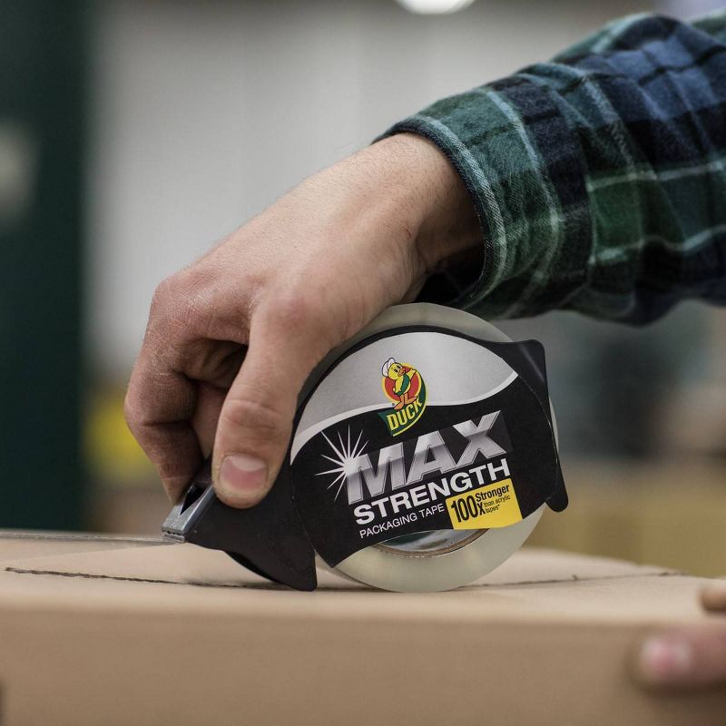 Duck 2pk 1.88" x 54.6yd/Roll Max Strength Packing Tape With Dispenser