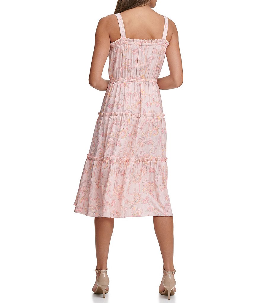 Tommy Hilfiger Paisley Tiered Midi Dress