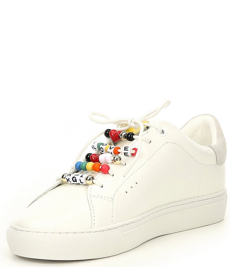 Kurt Geiger London Lane Rainbow Beaded Detail Lace-Up Sneakers