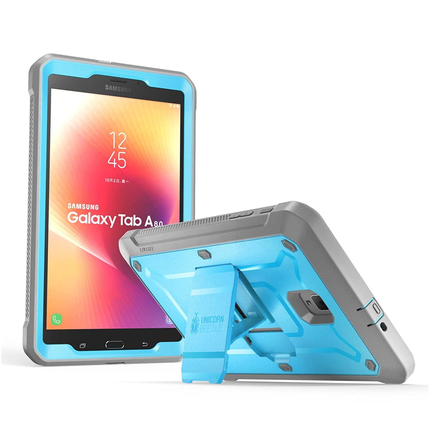 Galaxy Tab A 8.0 Case 2017, NOT Fit 2015 Tab A 8.0 SM-T350 SUPCASE UB PRO Full-Body Rugged Protective Case with Built-in Screen Protector for Samsung Galaxy Tab A 8.0 SM-T380/T385 (2017) (Blue)