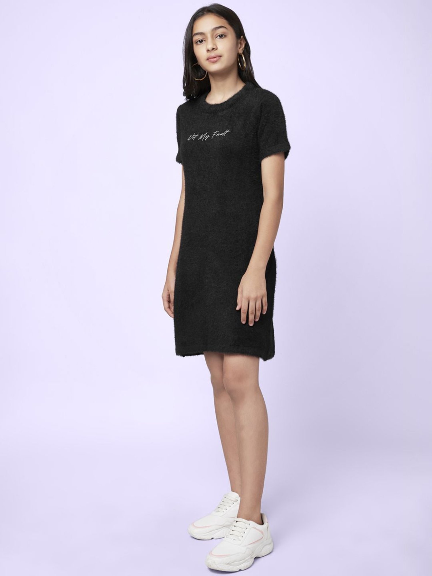 Coolsters by Pantaloons Kids Black Cotton Printed Dress