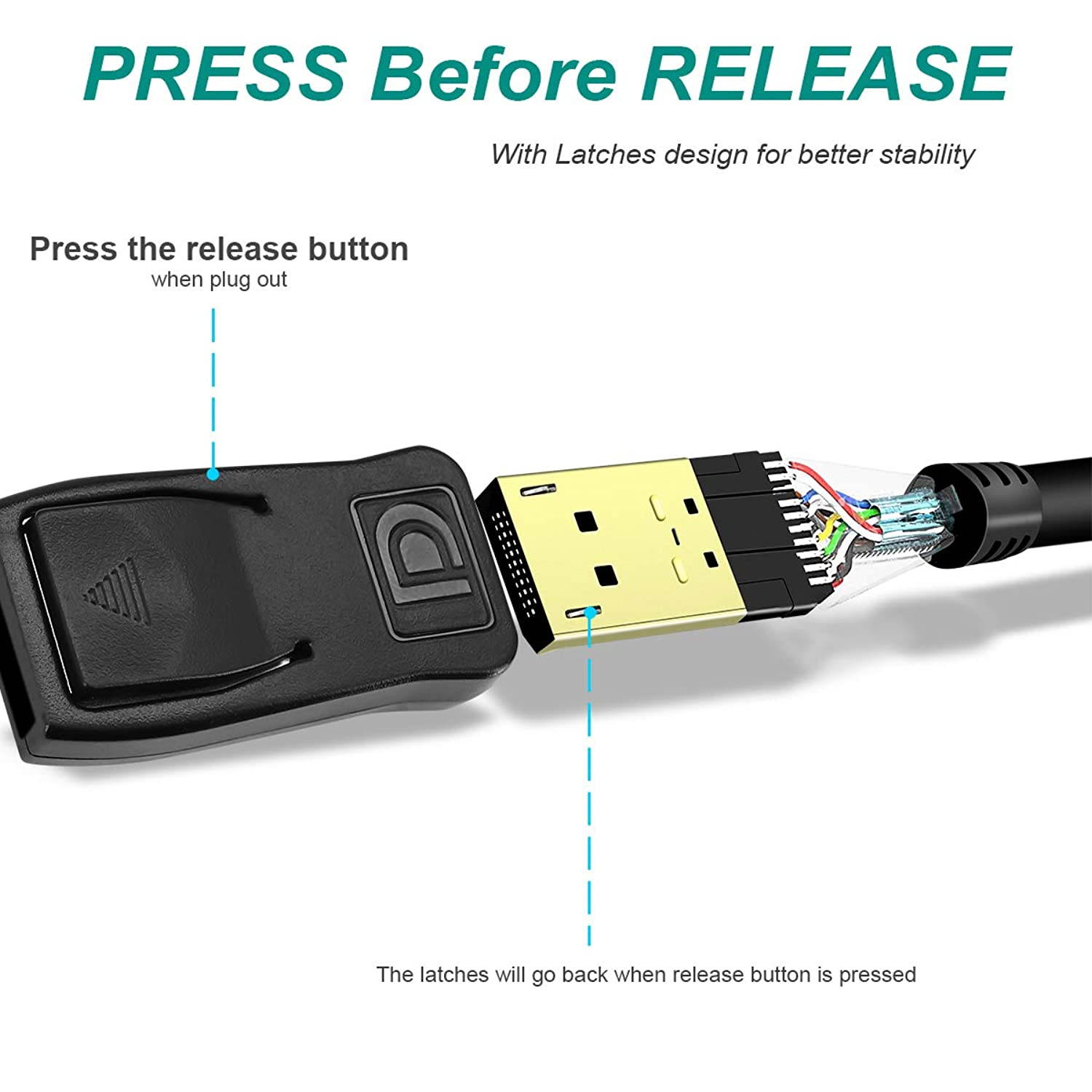 BENFEI Mini DisplayPort to DisplayPort Cable, Mini DP(Thunderbolt Compatible) to DP 6 Feet Cable (Male to Male) Gold-Plated Cord, Supports Supports 4K@60Hz, 2K@144Hz
