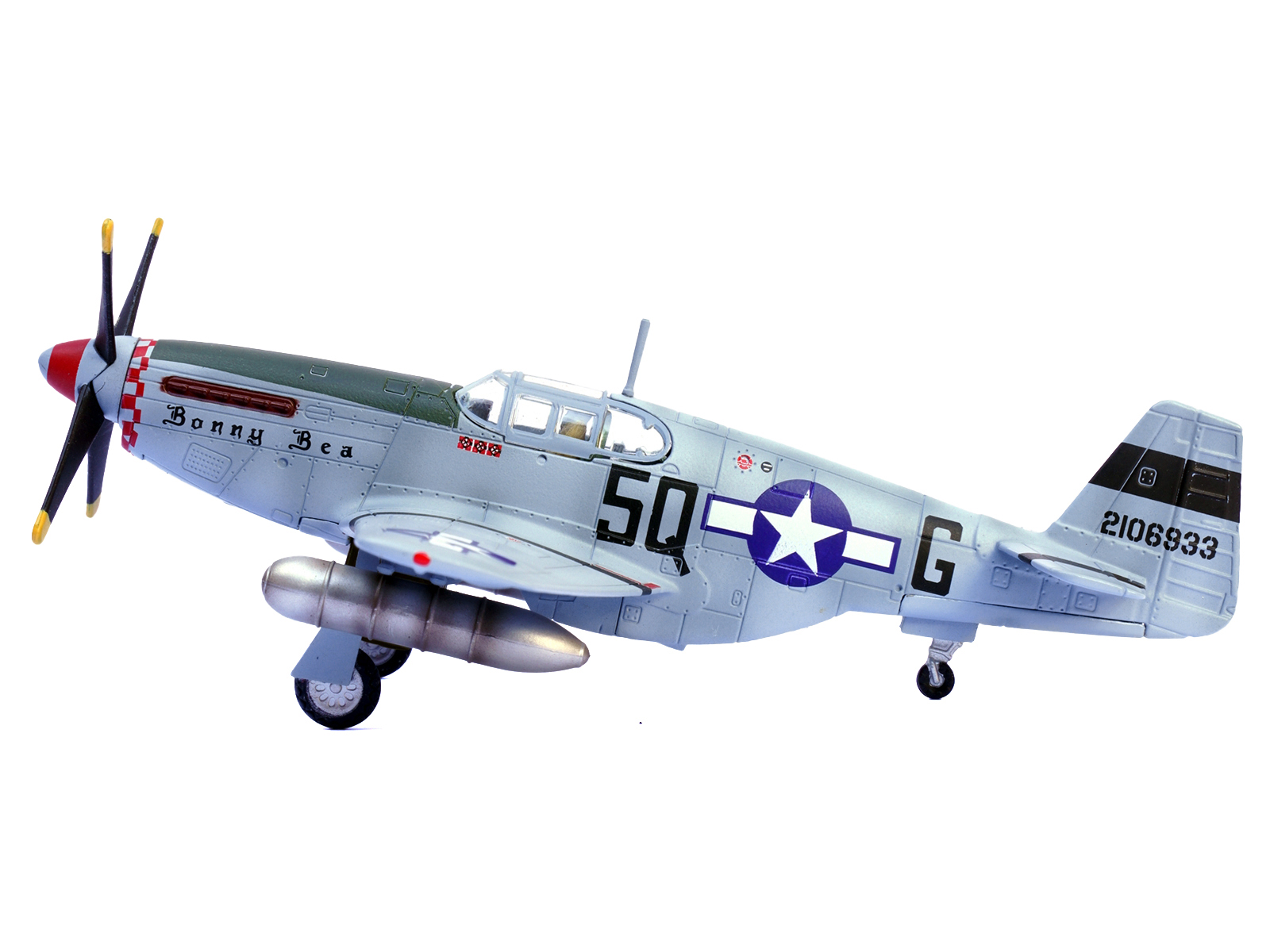 North American P-51D Mustang Fighter Aircraft "Lt. Col. McComas 118th Tactical Reconnaissance Squadron 23rd Fighter Group China" (1945) United States Army Air Force "Air Power Series" 1/48 Diecast Model by Hobby Master
