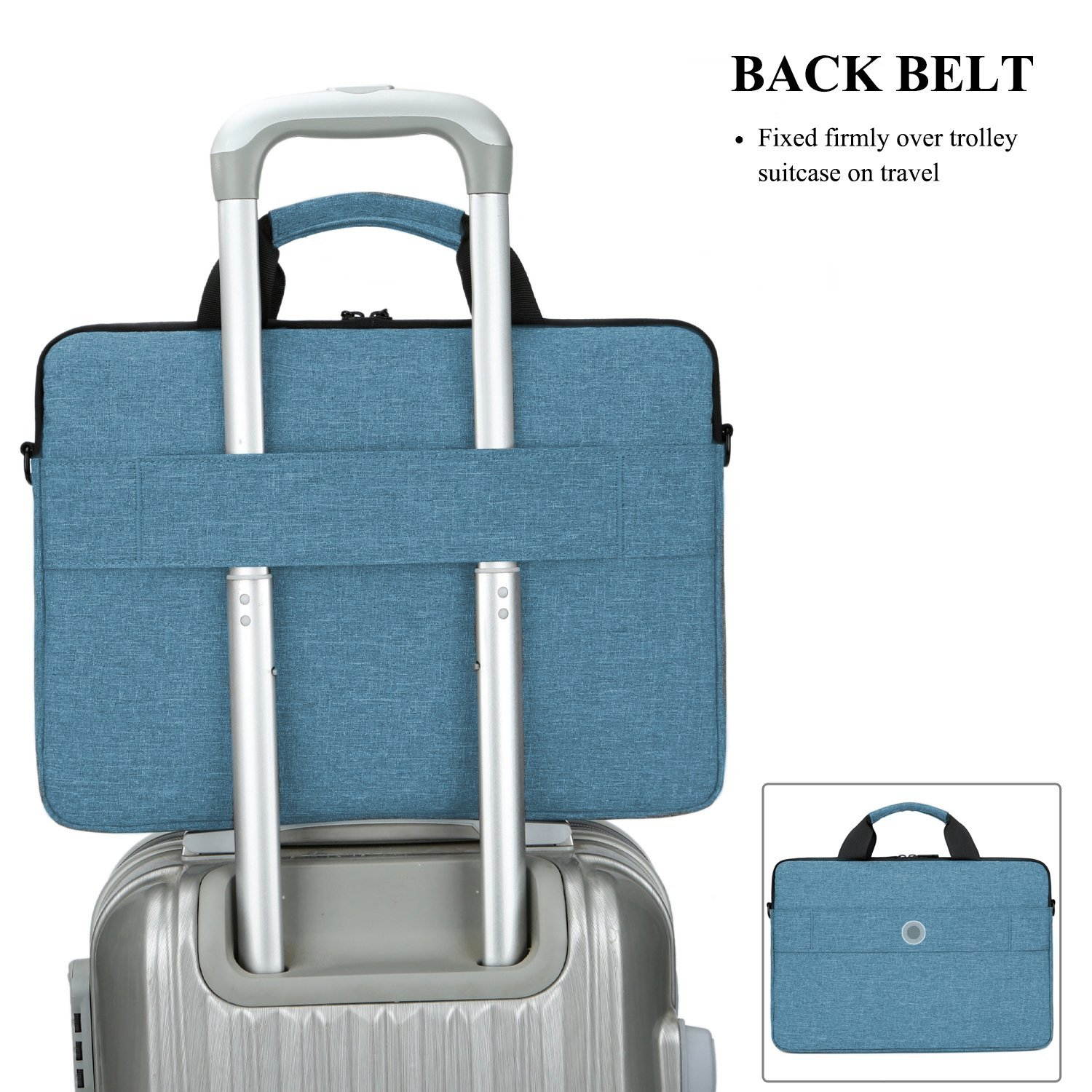 BRINCH 15.6 Inch Laptop Shoulder Bag,Classic Lightweight Slim Portable Laptop Messenger Sleeve Case for Work / Travel,Fits 15 - 15.6 Inches Laptop / Notebook / MacBook / Ultrabook Computer,Black