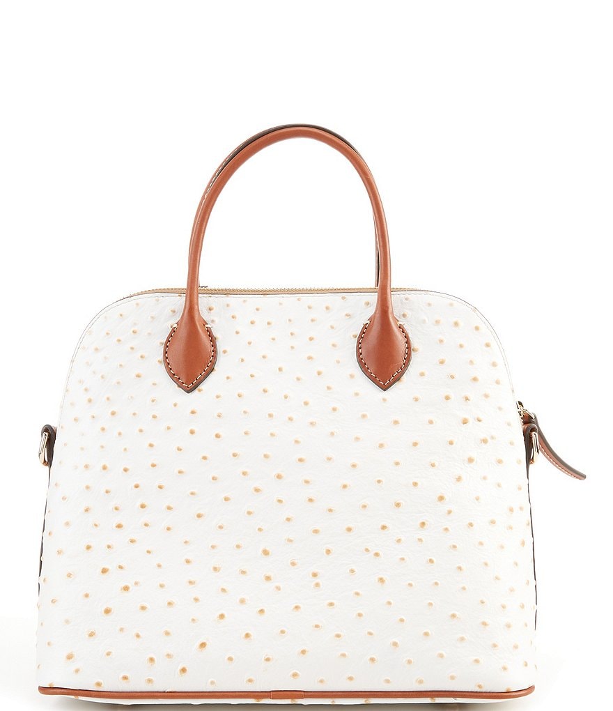 Dooney & Bourke Ostrich Collection Large Domed Satchel Bag