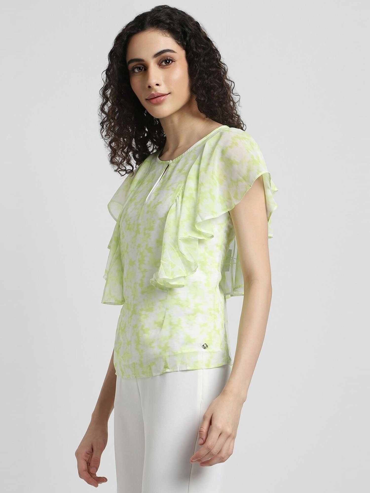 Allen Solly Green Printed Top