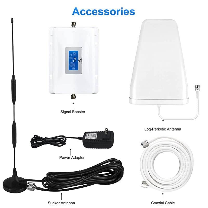 Signal Booster AT&T Cell Phone Signal Booster 4G LTE T-Mobile Cricket US Cellular Band12/17 Cell Signal Booster AT&T Cell Phone Booster Cell Extender Signal Amplifier Boost Voice+Data for Home