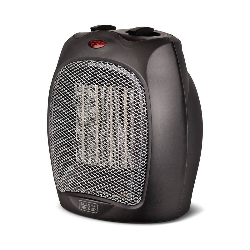 Pelonis HF-0063 1500-Watt 2-Setting Portable Oscillating Small Room Digital Fan and Personal Space Heater, Black