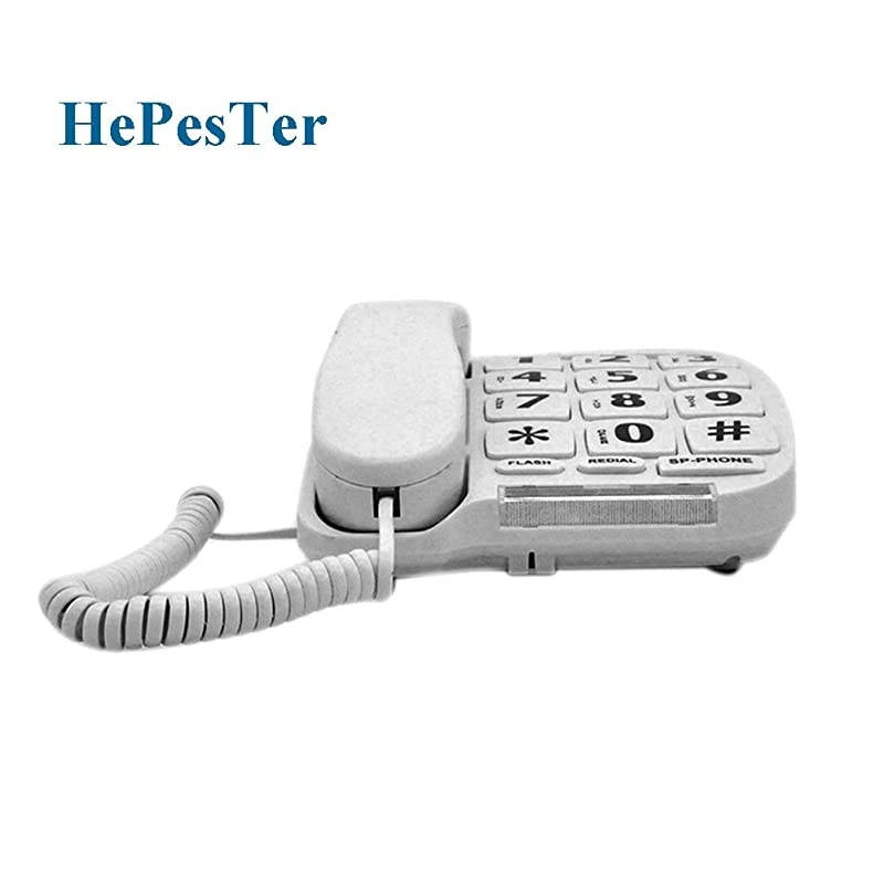 P011 Large Button Corded Phone for Elderly with Amplified Speakerphone Works in Power Outage for SOS Emergency