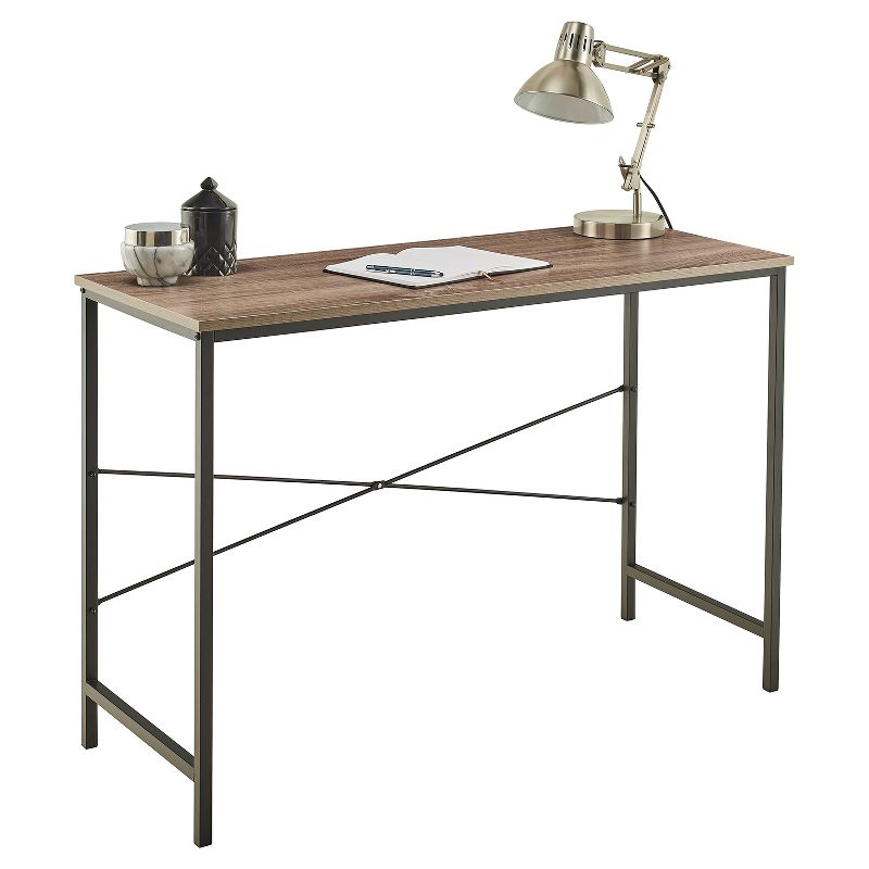 Desk Mixed Material Gray - ClosetMaid