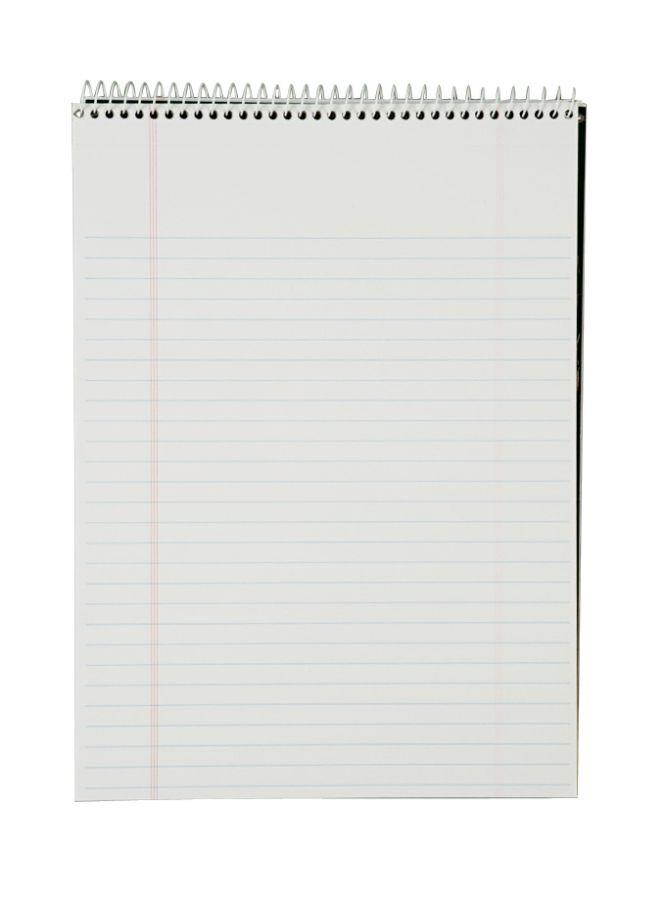 TOPS&trade; Docket&trade; Wirebound Writing Pad, 8 1/2" x 11 3/4", Legal Ruled, 70 Sheets, White